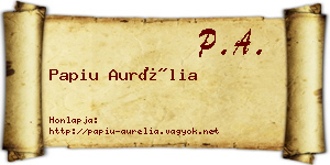 Papiu Aurélia névjegykártya